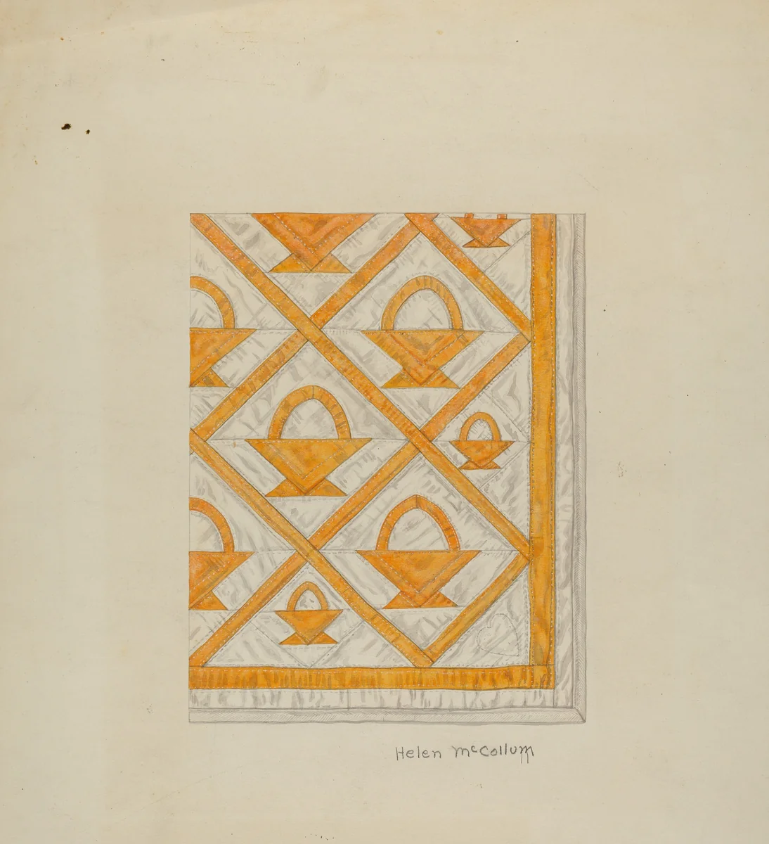 Quilt by Helen McCollum, index of american design, 1935-1942