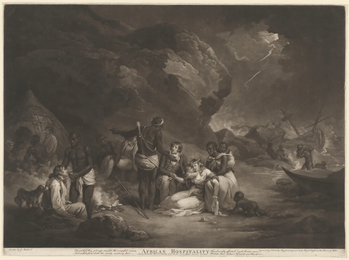 African Hospitality by John Raphael Smith; George Morland, print, 1791