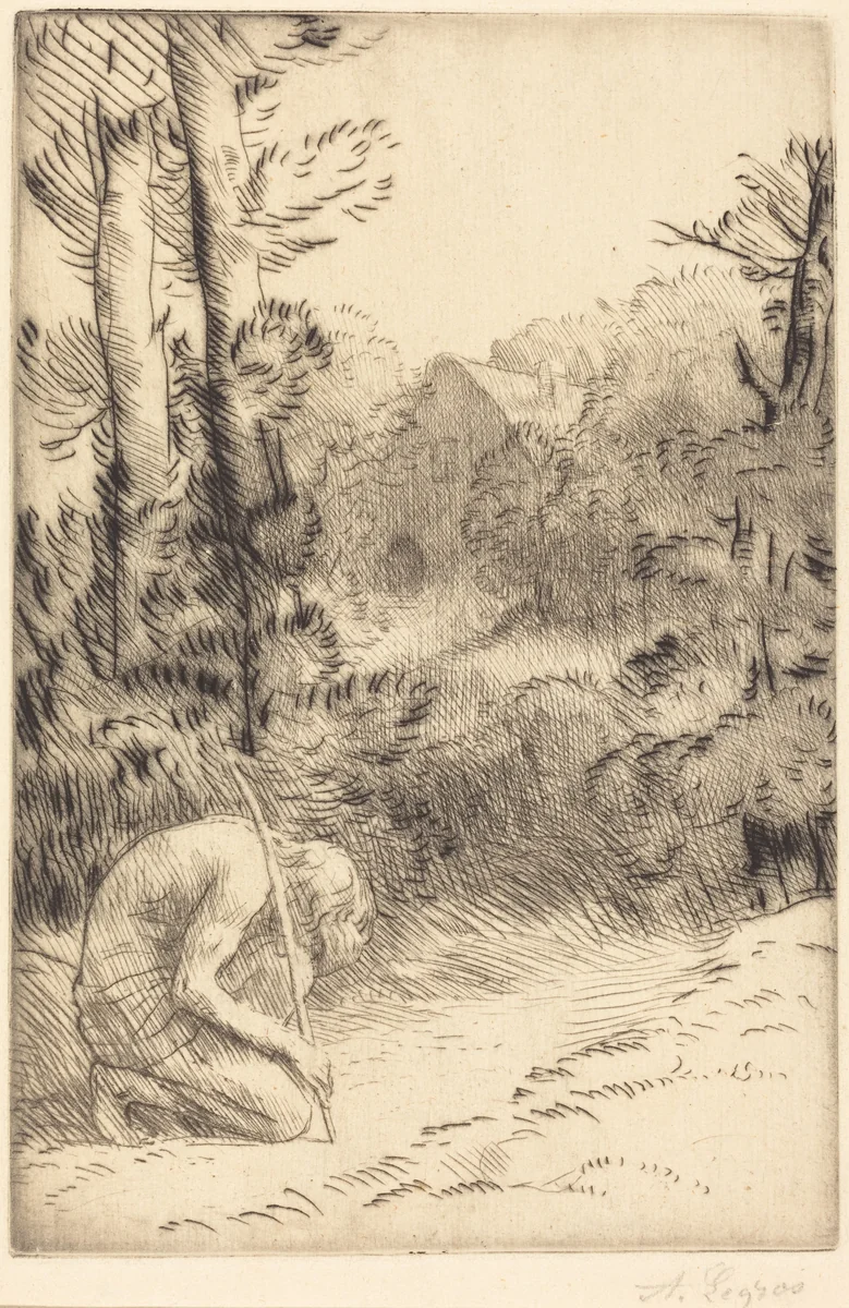 The Prodigal Son, 2nd plate (L'enfant prodigue) by Alphonse Legros, print, 1837-1911