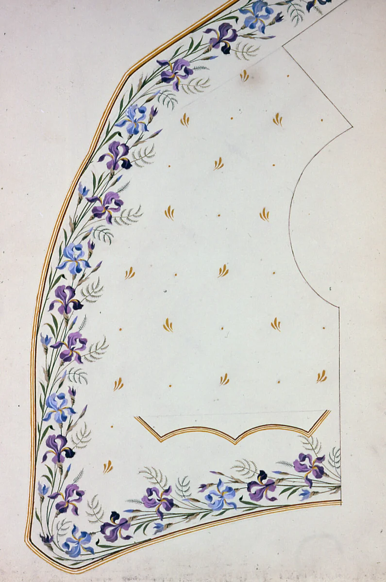 Waistcoat Design by England or France, textile, 1830-1849