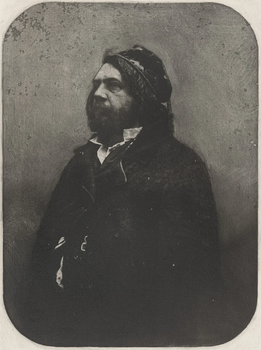 Portrait of Théophile Gautier, after Nadar by Charles Nègre, photograph, 1857