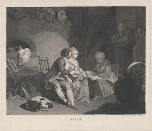 Soir (Evening) by Nicolas François Regnault, print, 1780-1789