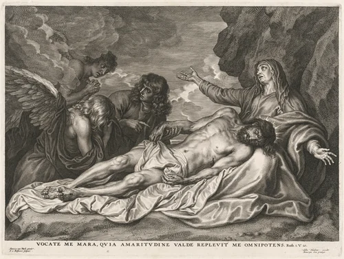 Virgin Supporting the Dead Christ by Anthony van Dyck, print, 1586-1659