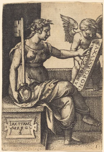 Grammar by Georg Pencz, print, 1500-1550