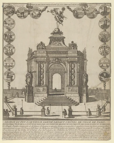 The Temple of Honor of the Glory of Louis le Grand by anonymous, print, 1689
