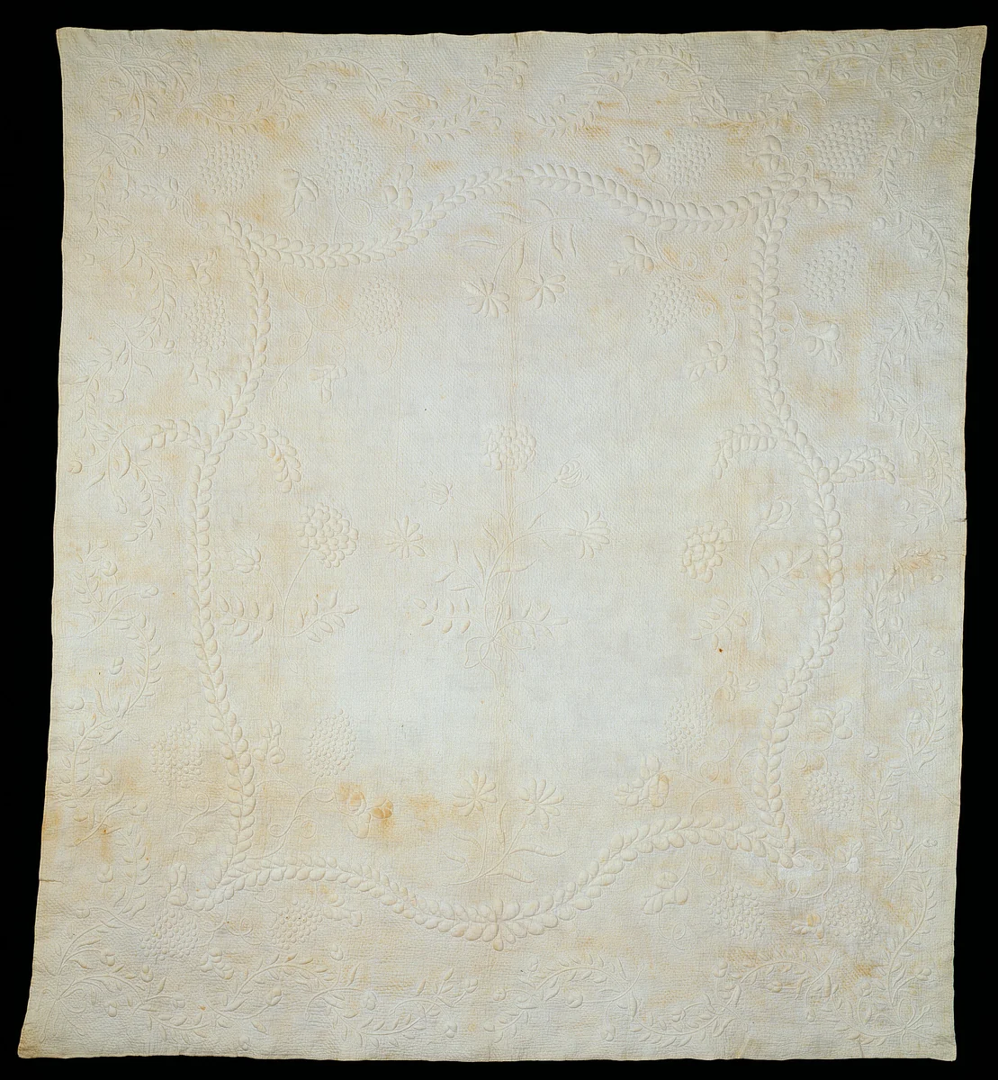 Bedcover by Sarah Stewart, textile, 1801-1900