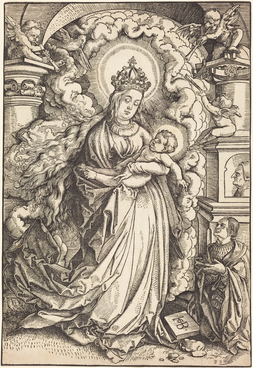 Madonna and Child by Hans Baldung Grien, print, 1515-1517