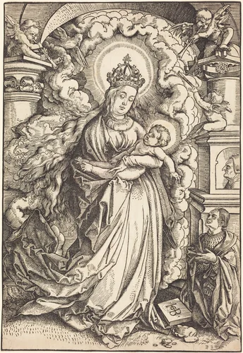 Madonna and Child by Hans Baldung Grien, print, 1515-1517