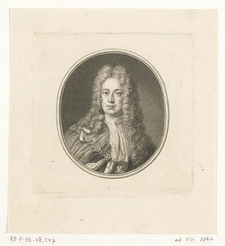 Portret van de John Churchill, hertog van Marlborough by Jacob Houbraken, print, 1708-1780