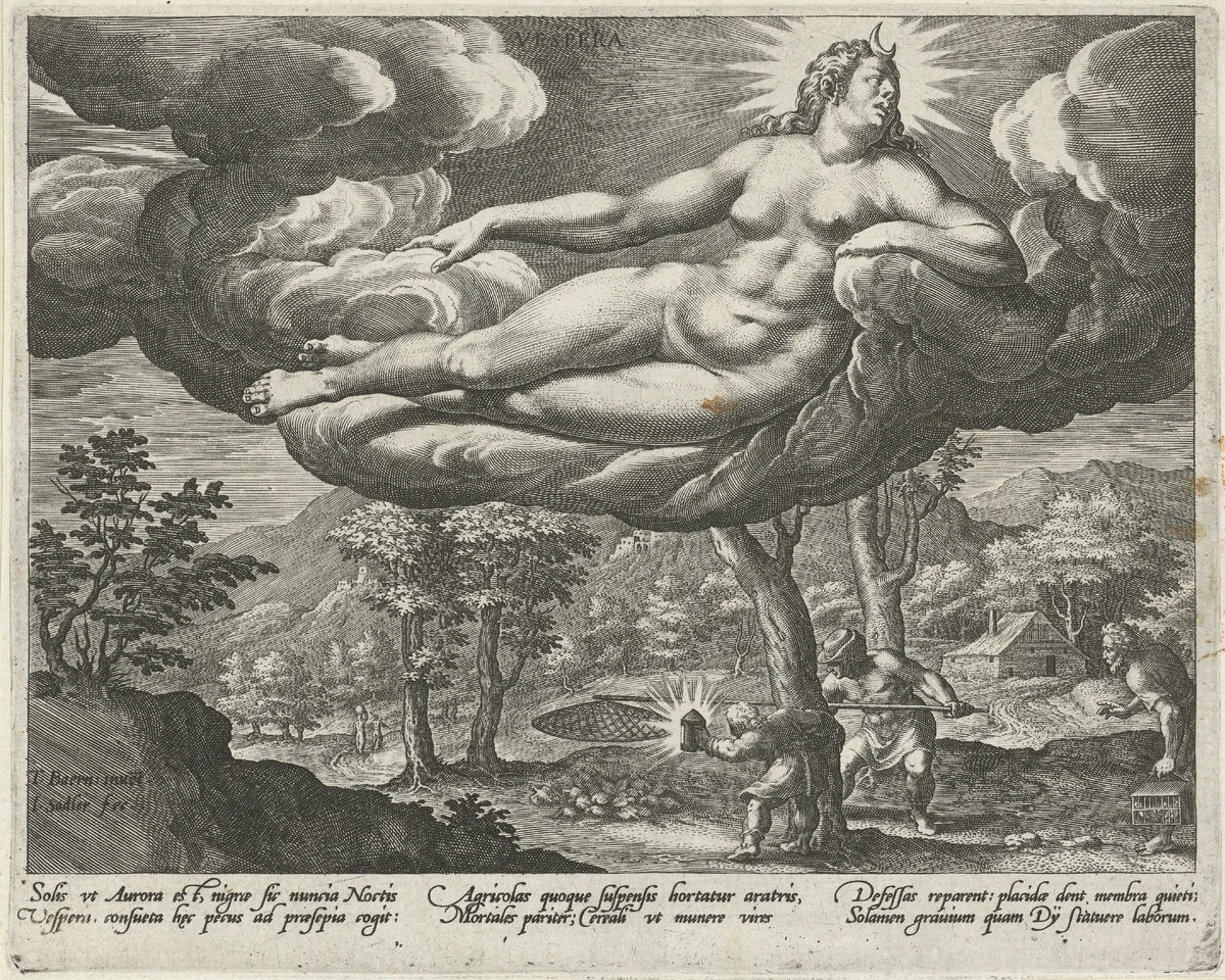 Avond by Unknown, print, 1582