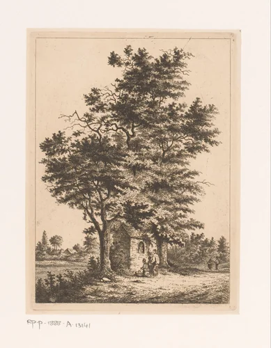 Landschap met kapel bij Beert by Jean Théodore Joseph Linnig, print, 1850