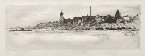 Ferry at Schwabel Weiss by Otto H. Bacher, print, 1879