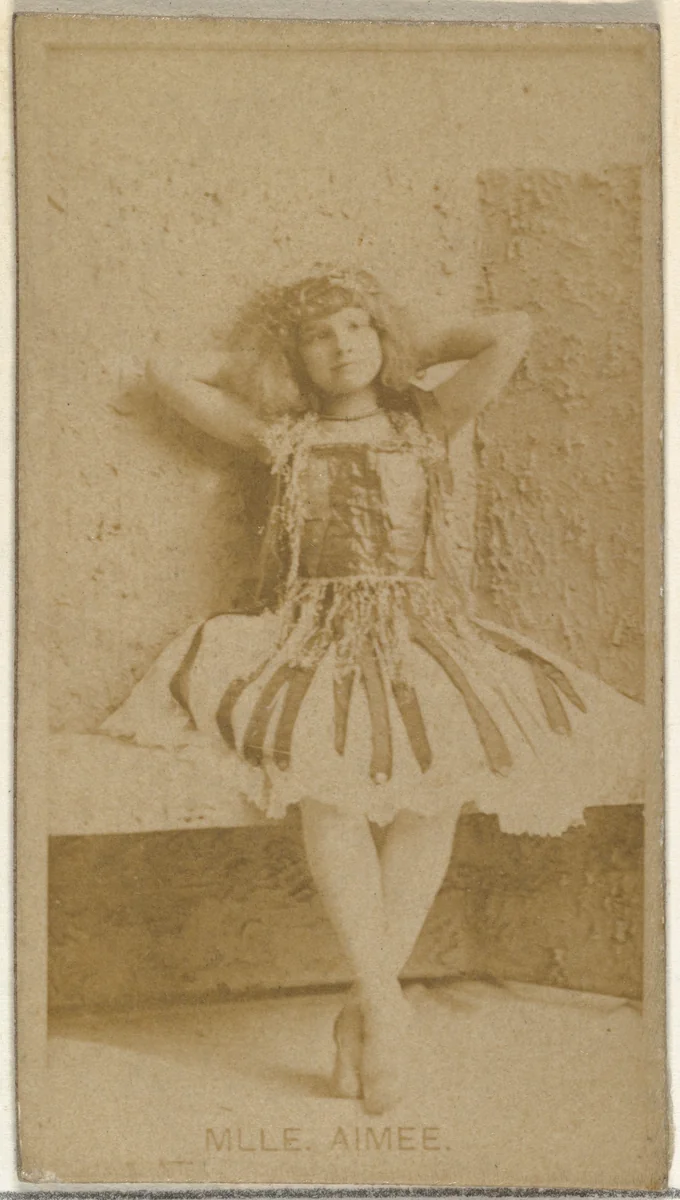 Mlle. Aimee, from the Actors and Actresses series (N145-8) issued by Duke Sons & Co. to promote Duke Cigarettes by W. Duke, Sons & Co., photograph, 1890-1895