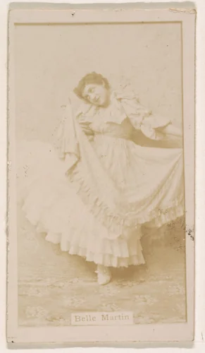 Belle Martin, from the Actresses series (N245) issued by Kinney Brothers to promote Sweet Caporal Cigarettes by Kinney Brothers Tobacco Company, photograph, 1890