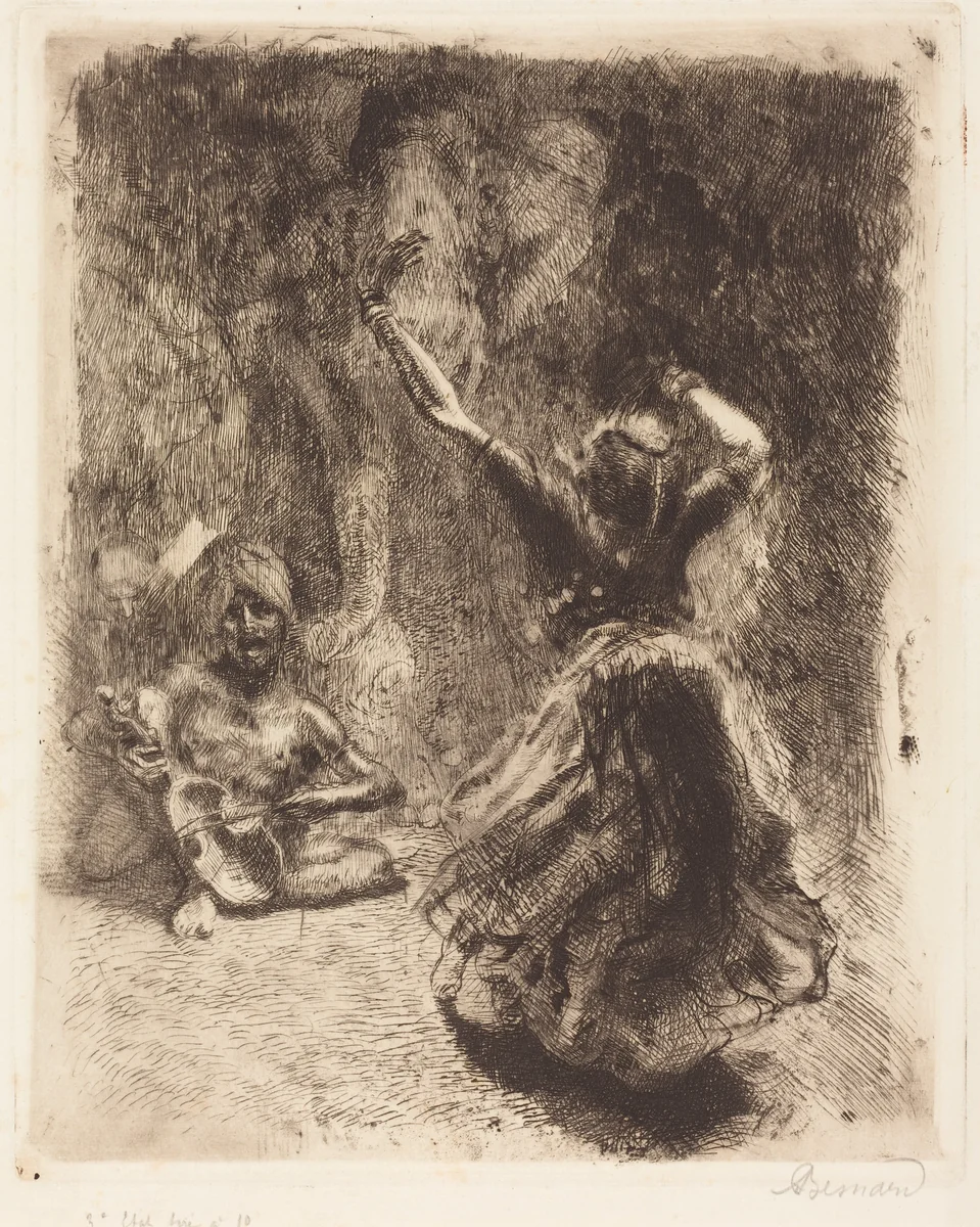 The Dancer of Tanjore (La bayadère de Tanjore) by Albert Besnard, print, 1914