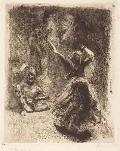 The Dancer of Tanjore (La bayadère de Tanjore) by Albert Besnard, print, 1914