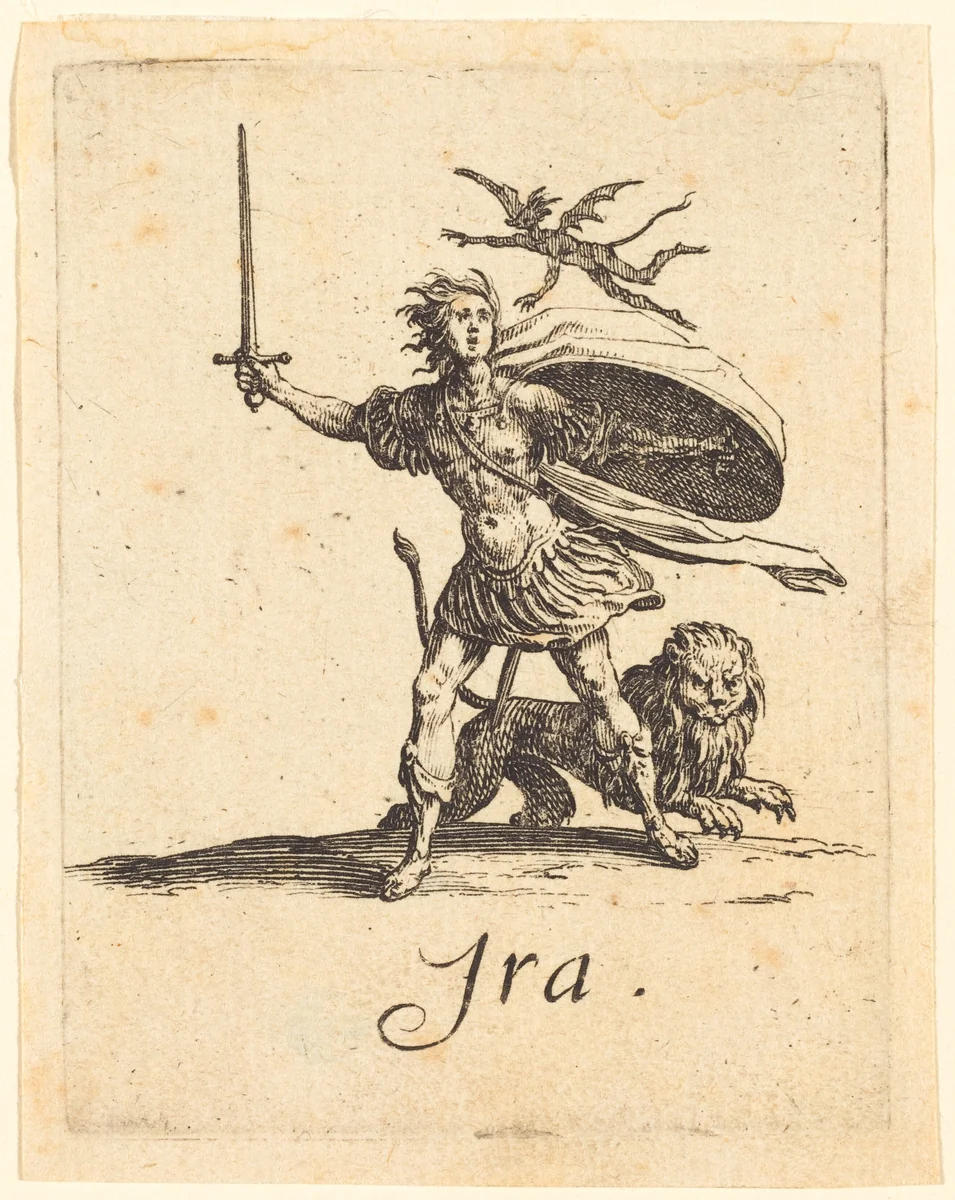Anger by Jacques Callot, print, 1621