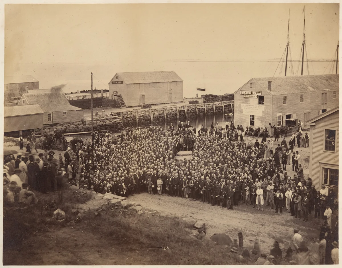National Congregational Council at Plymouth Rock by John Adams Whipple, photograph, 1865