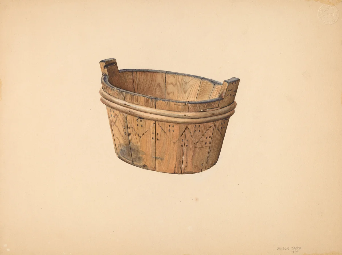 Butter Firkin by Orison Daeda, index of american design, 1939