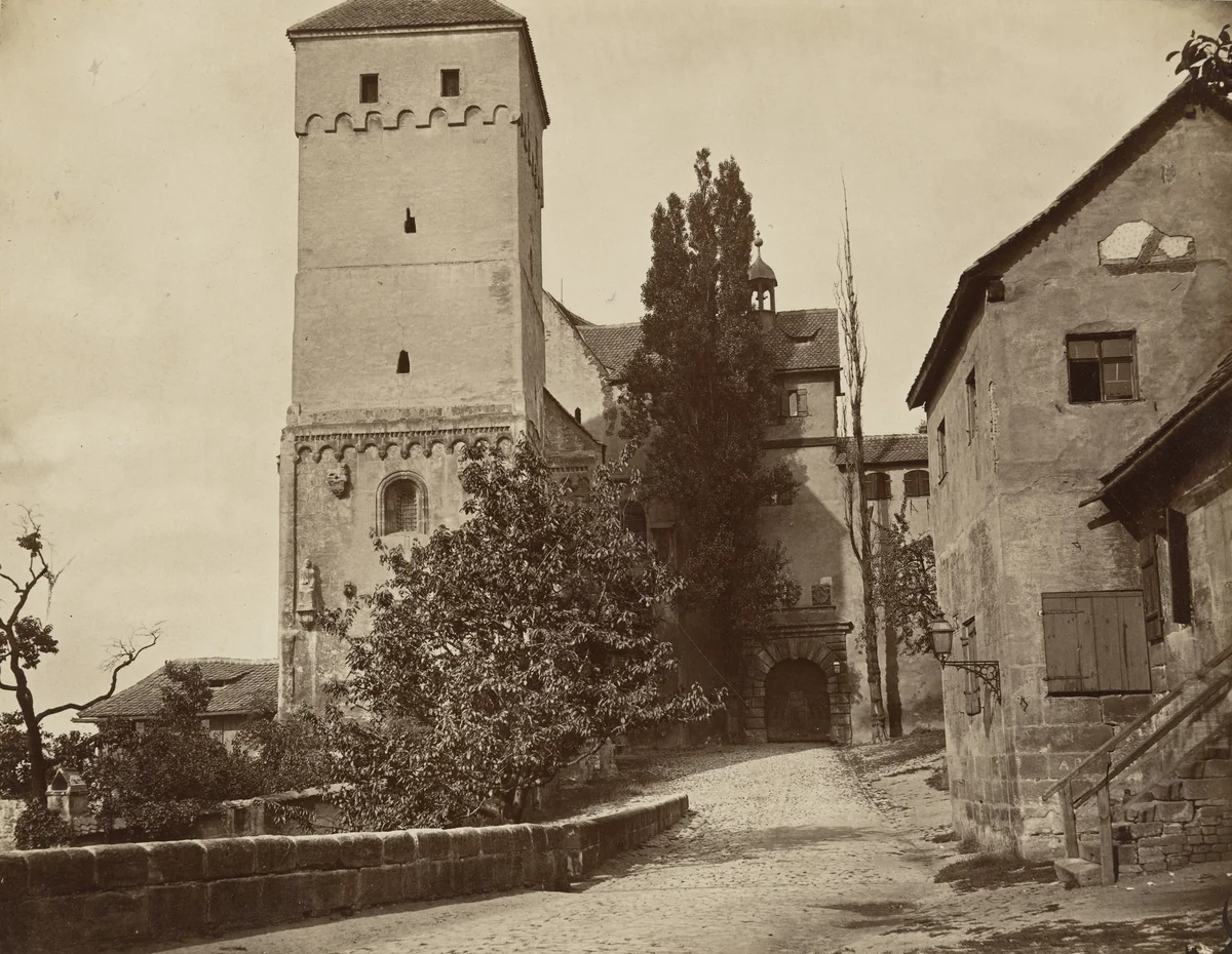 Der Fünfeckige Turm Mit Der Kaiserstallung Und Dem Lug Ins Land by Johann Hahn, photograph, 1871