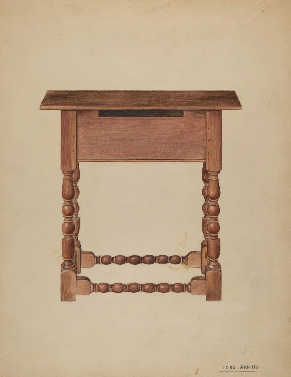Tavern Table or Refectory Table by Louis Annino, index of american design, 1935-1942