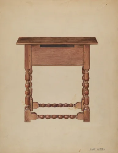 Tavern Table or Refectory Table by Louis Annino, index of american design, 1935-1942