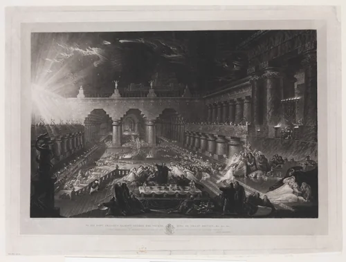 Belshazzar's Feast (First Plate) by John Martin, print, 1826