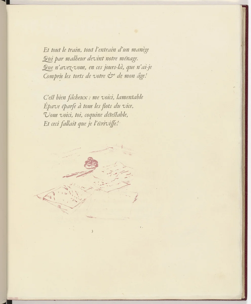 Tailpiece (page 3) from Parallèlement (In Parallel) by Pierre Bonnard, illustrated book, 1900
