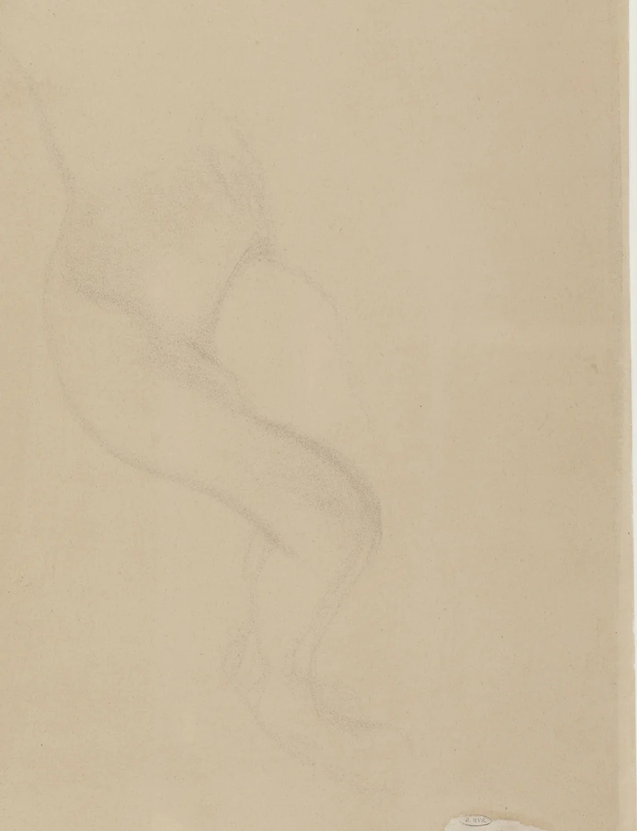 Lichte schets van een vrouwelijk naakt by Théophile Alexandre Steinlen, drawing, 1906