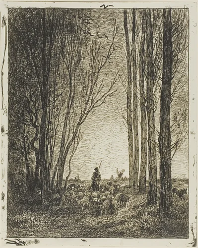 Return of the Flock by Charles-François Daubigny, print, 1862