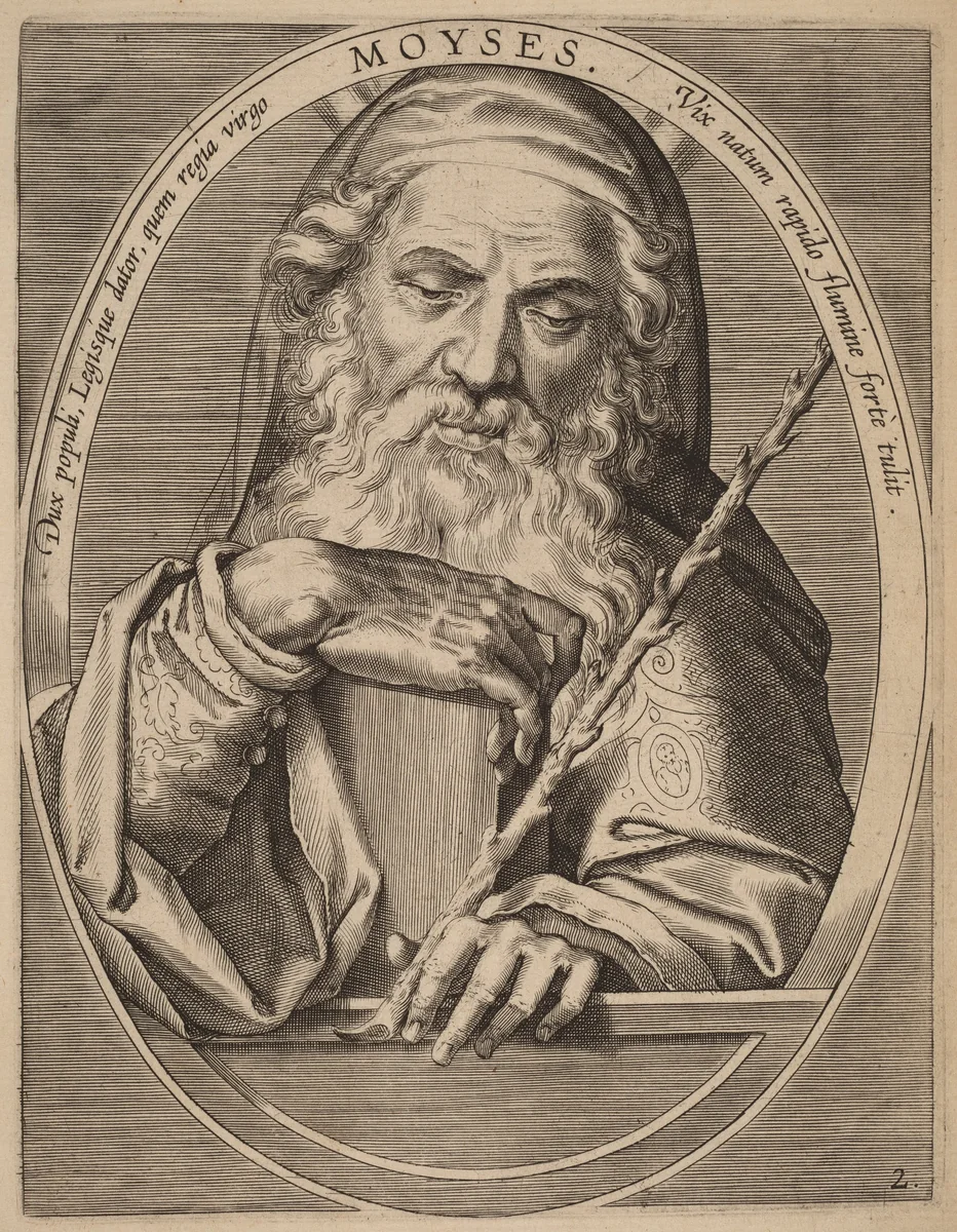 Moses by Theodor Galle; Jan van der Straet, print, 1613
