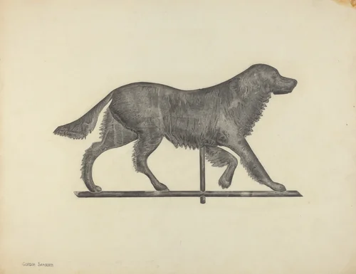 Weather Vane - Setter Dog by Gordon Sanborn, index of american design, 1938