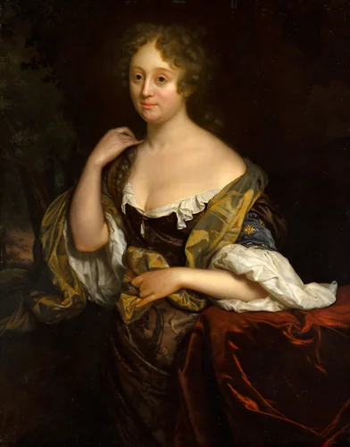 Portrait of Isabella Agneta Deutz (1658- 1694/96) by Godefridus Schalcken, painting, 1680