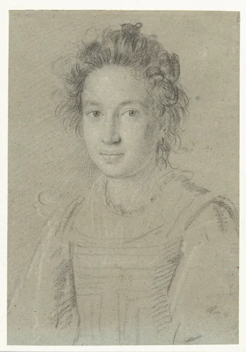 Portrait of a Young Woman by Ottavio Mario Leoni, drawing, 1604-1608