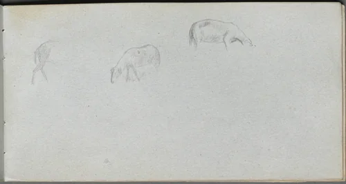 Sketchbook, page 20: Animal Study by Ernest Meissonier, book, 1860-1869