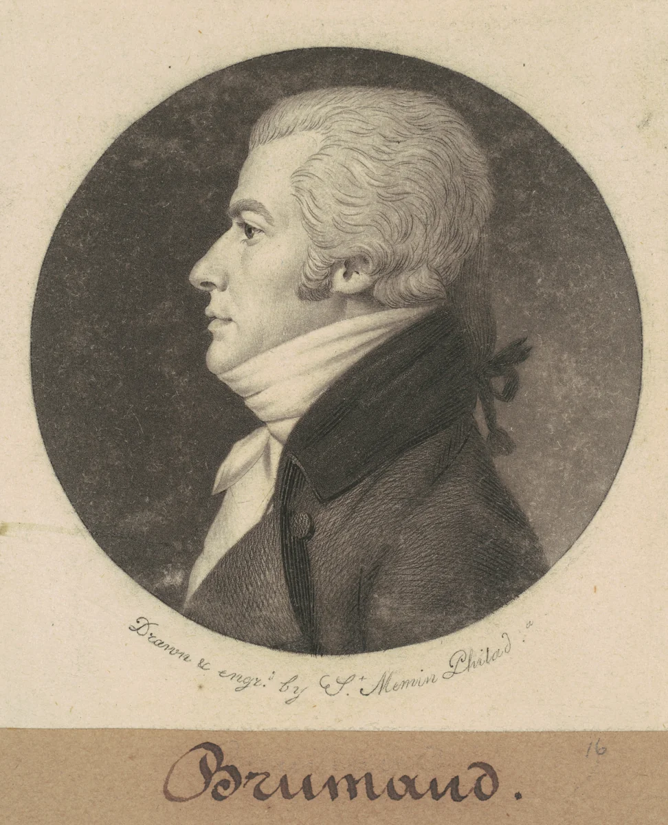Brumaud by Charles B. J. Févret de Saint-Mémin, print, 1800