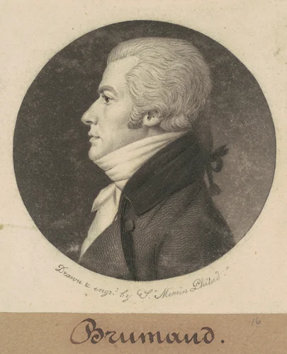 Brumaud by Charles B. J. Févret de Saint-Mémin, print, 1800
