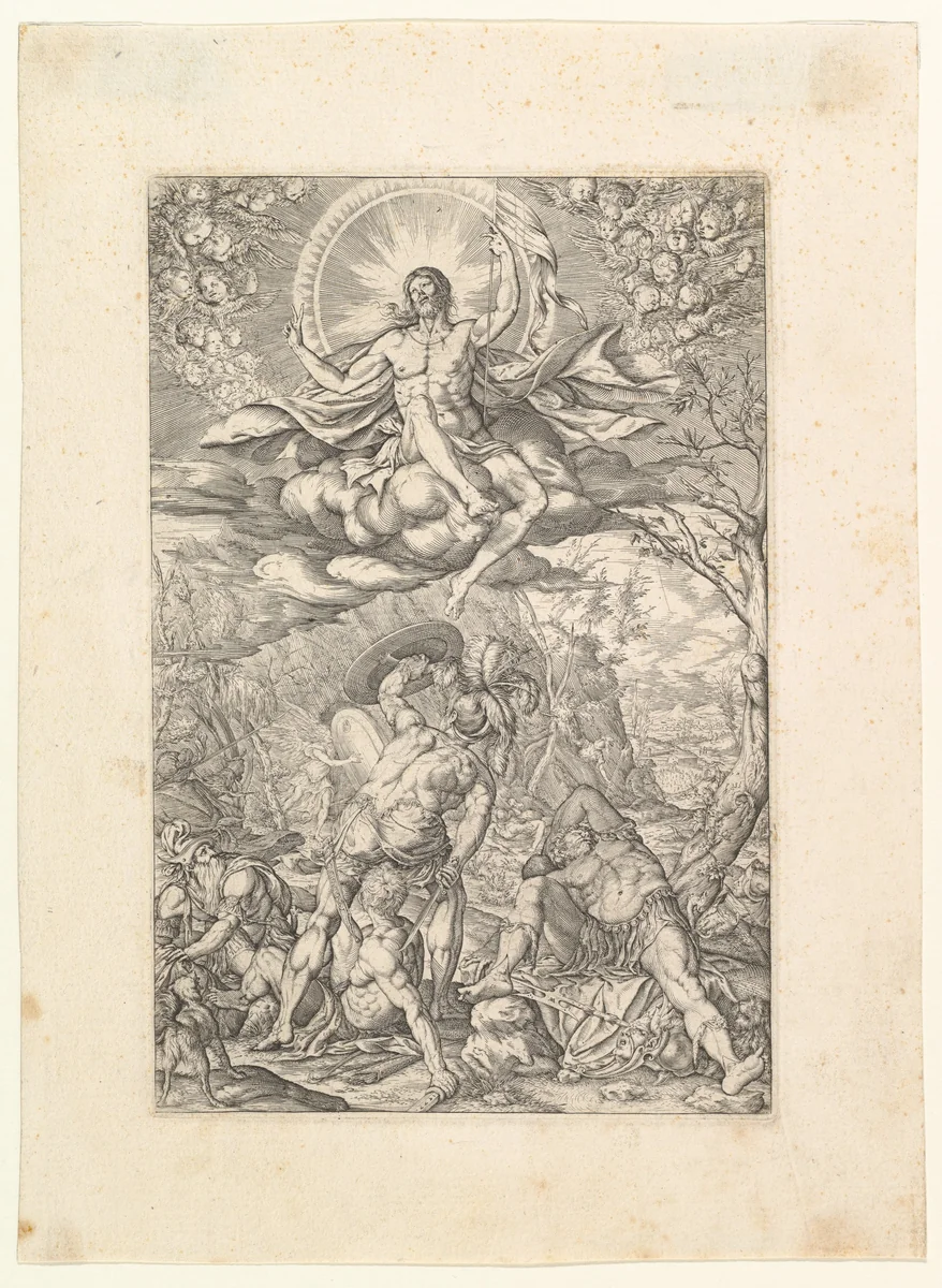 The Resurrection by Melchior Meier, print, 1577