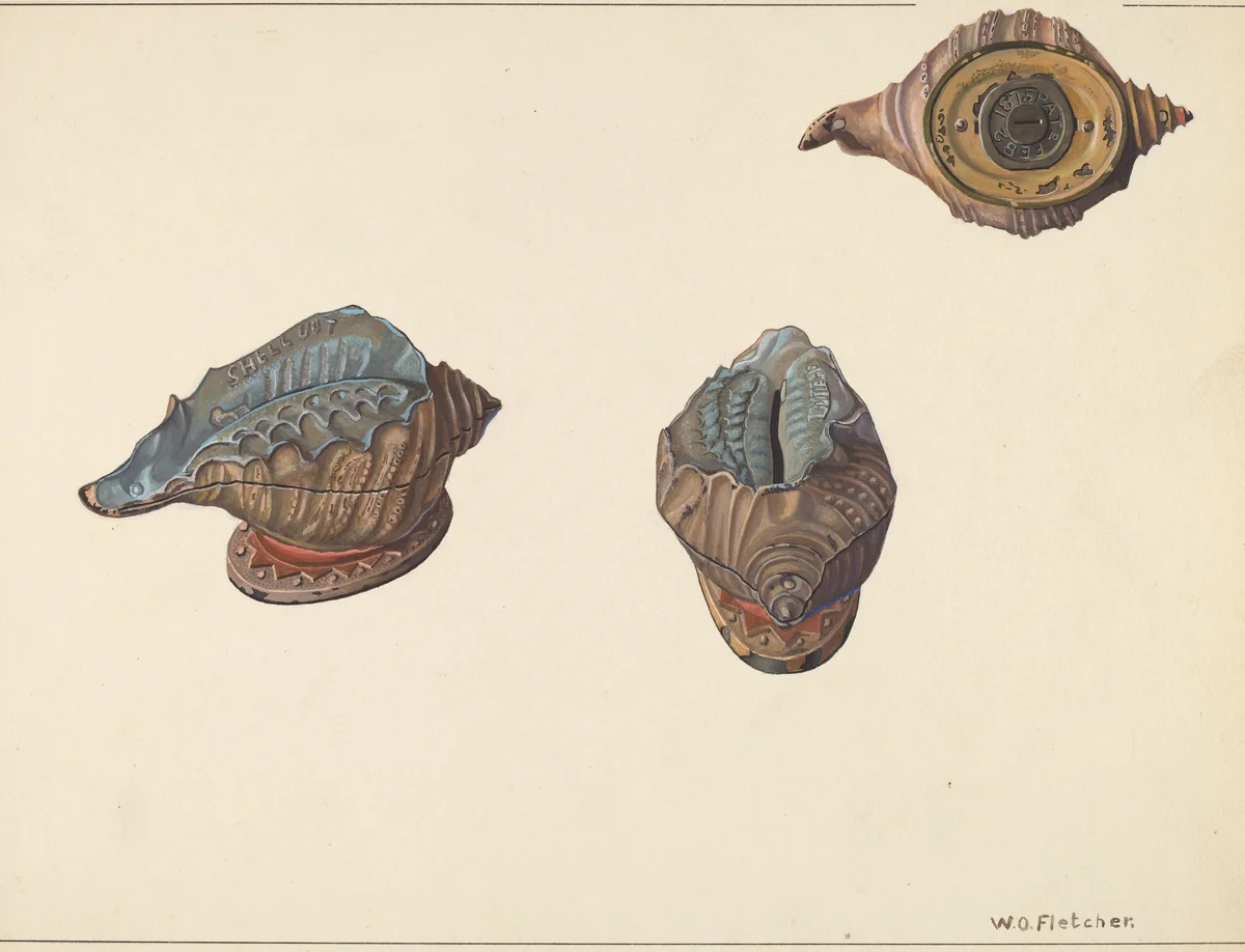 "Shell Out" Bank by William O. Fletcher, index of american design, 1938