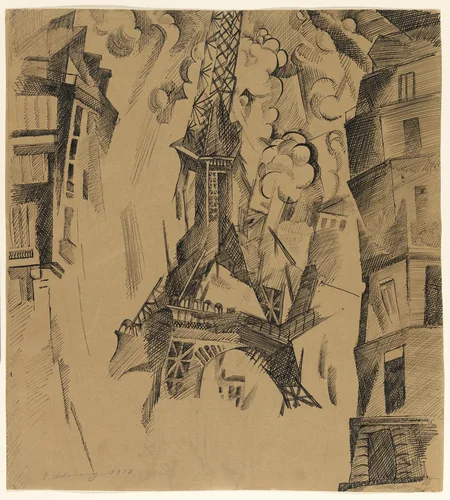 The Tower by Robert Delaunay, drawing, 1911