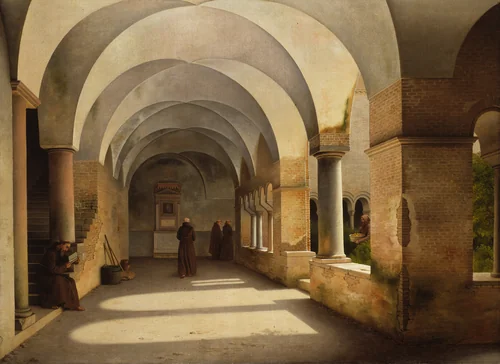 The Cloisters, San Lorenzo fuori le mura by Christoffer Wilhelm Eckersberg, painting, 1824
