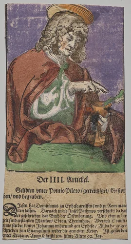 John from Christ, the Apostles, and Saint Paul by Lucas Cranach, print, 1563-1564