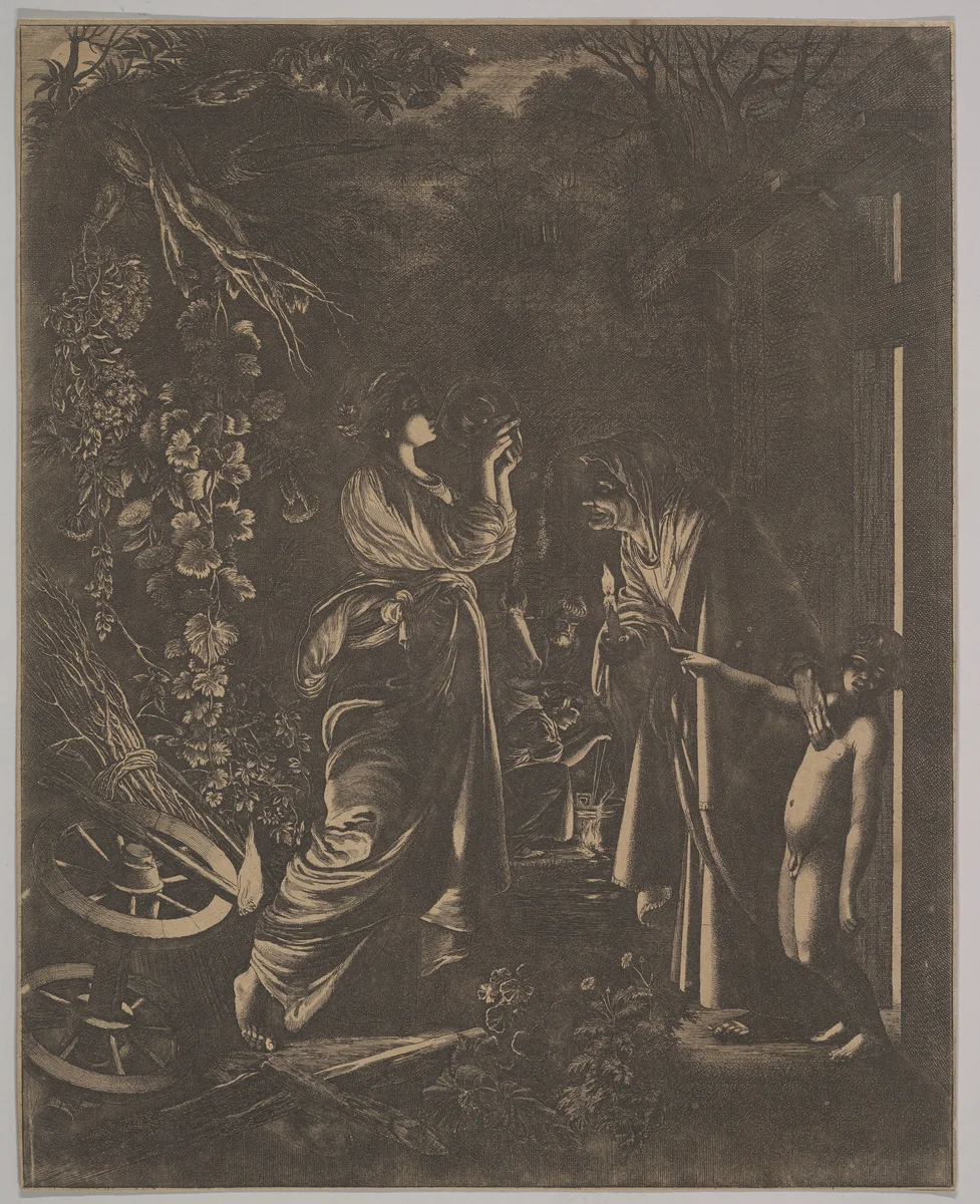 Ceres Seeking Her Daughter or Ceres and Stillio by Wenceslaus Hollar, print, 1646