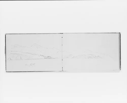Sketch of Hills and Mountains, Aug 17/85 (from Sketchbook X) by William Trost Richards, artwork, 1885