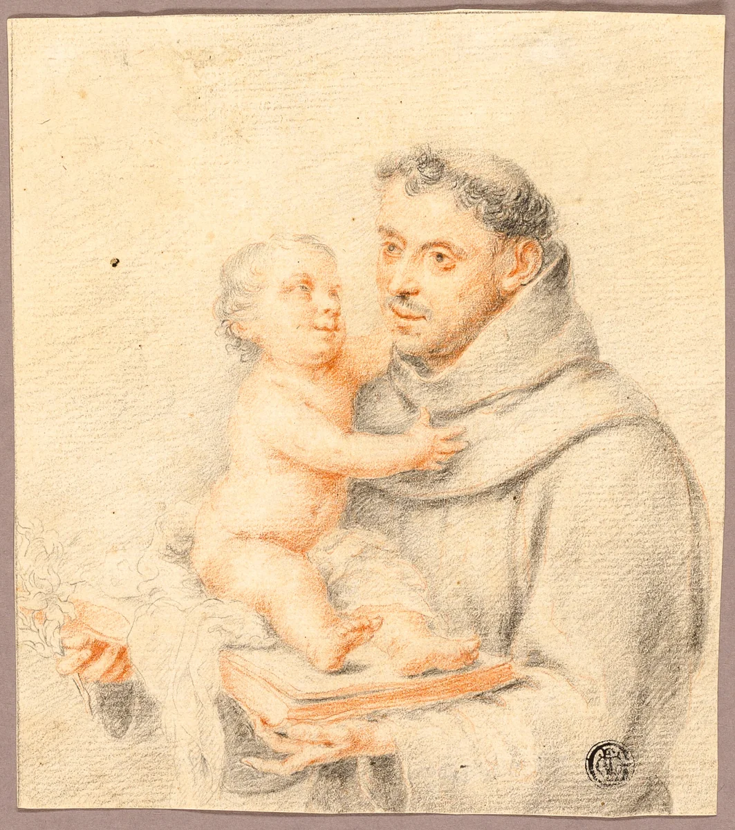 Saint Anthony of Padua by Bartolomé Estéban Murillo, drawing, 1638-1682