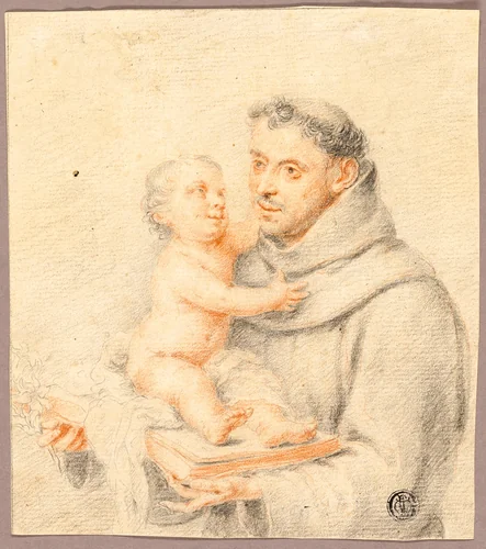 Saint Anthony of Padua by Bartolomé Estéban Murillo, drawing, 1638-1682