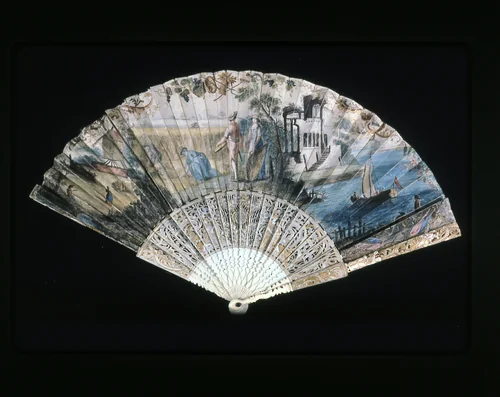 Fan by France, textile, 1701-1800