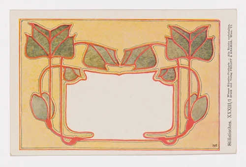 Wiener Künstler-Postkarte Serie 33/1 by Josef Hoffmann, design, 1898