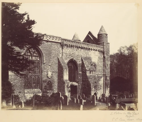 St. Peter's in the East, Oxford by Alfred Capel-Cure, photograph, 1859
