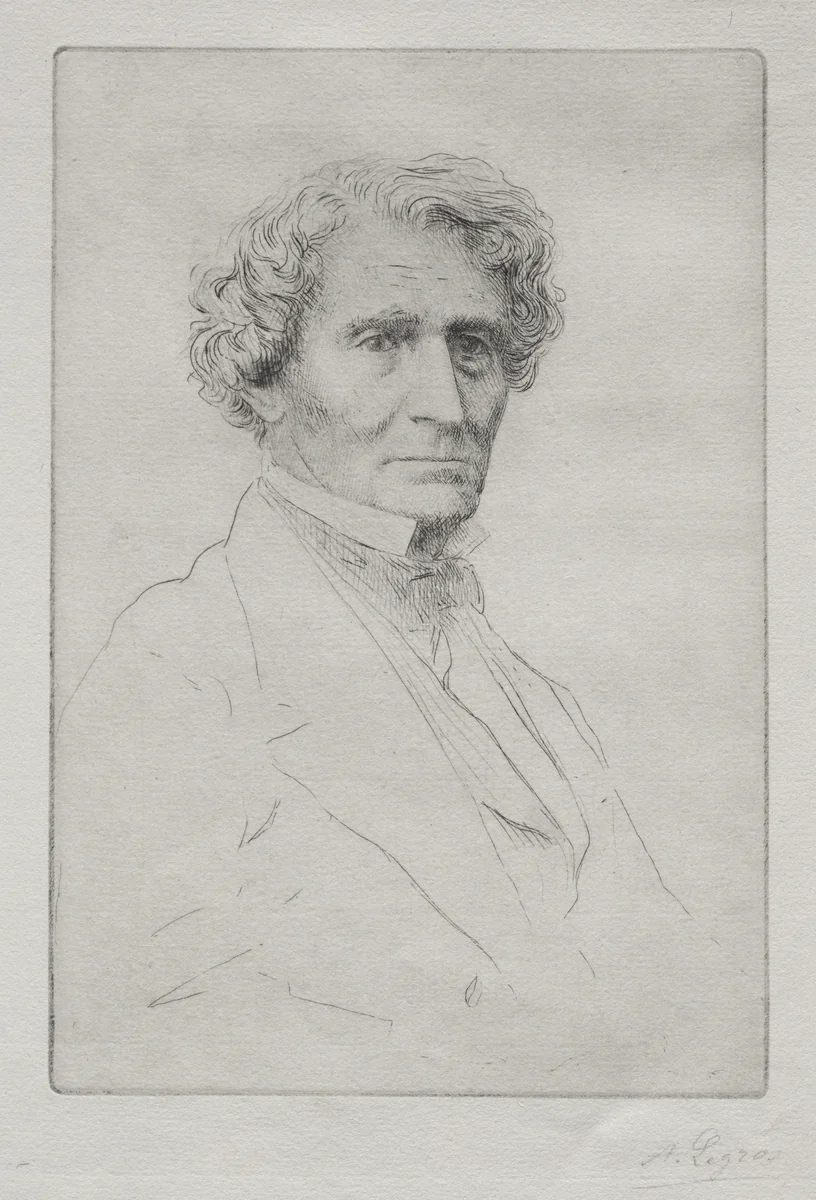 Hector Berlioz by Alphonse Legros, print, 1857-1911